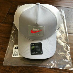 Nike Air adjustable snapback grey white hat cap